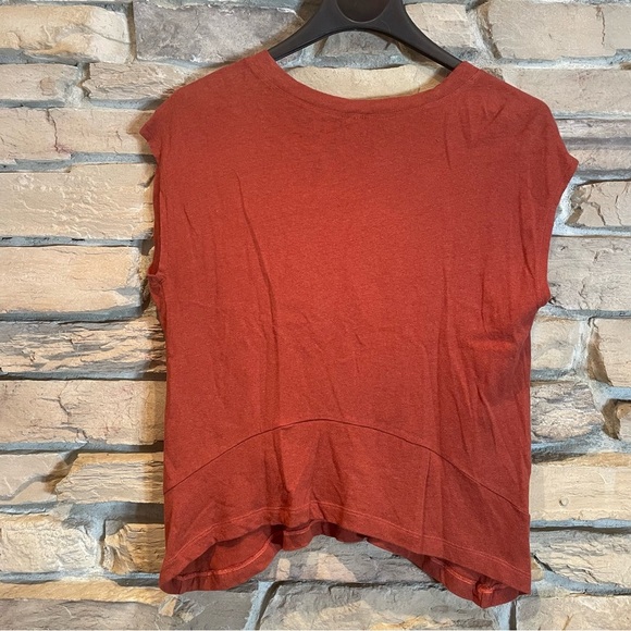 Free People Red/Rust Sleeveless Pleated Top Sz XS - Picture 2 of 6